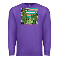 Purple cactus cowhide coaster Premium Sweatshirt - JahusDesignShop