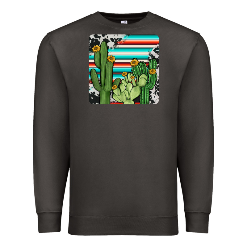 Cactus Cowhide Coaster Premium Sweatshirt by JahusDesignShop | Teevron