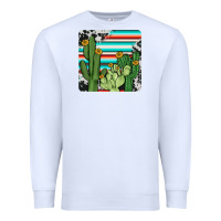 White cactus cowhide coaster Premium Sweatshirt - JahusDesignShop