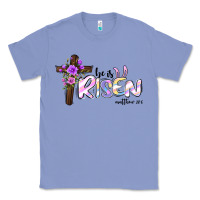 Colony Blue easter he is risen matthew 28 6 Classic Tee - Jasminsmagicworld