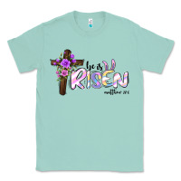 Seafoam easter he is risen matthew 28 6 Classic Tee - Jasminsmagicworld