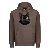 Coffee Bombay Cat Face Premium Hoodie - LillyAllenDesigns