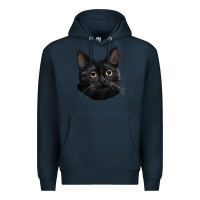 Navy Bombay Cat Face Premium Hoodie - LillyAllenDesigns