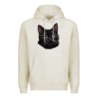 Oatmeal Heather Bombay Cat Face Premium Hoodie - LillyAllenDesigns
