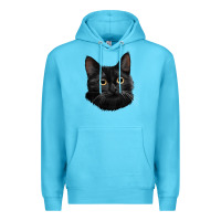 Ocean Blue Bombay Cat Face Premium Hoodie - LillyAllenDesigns