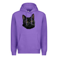Purple Bombay Cat Face Premium Hoodie - LillyAllenDesigns