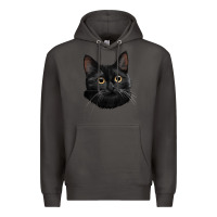 Smoke Bombay Cat Face Premium Hoodie - LillyAllenDesigns