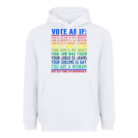 White Vote As If Your Life Depends On It Human Rights Heavyweight Hoodie - SnappyArt