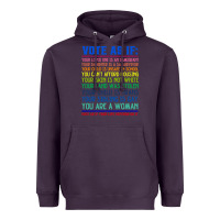 Plum Vote As If Your Life Depends On It Human Rights Heavyweight Hoodie - SnappyArt
