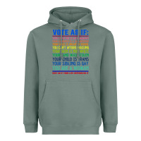 Sage Vote As If Your Life Depends On It Human Rights Heavyweight Hoodie - SnappyArt