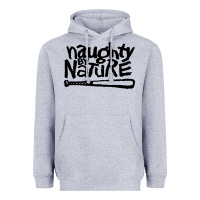 Heather Grey naughty by nature Heavyweight Hoodie - SnappyArt