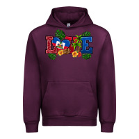 Mauve Wine love haitian republic Urban Hoodie - RanaPortraitStore
