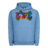 Pigment Pebble Blue love haitian republic Urban Hoodie - RanaPortraitStore