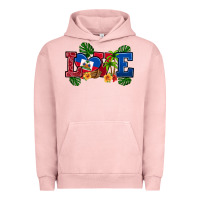 Pigment Salmon love haitian republic Urban Hoodie - RanaPortraitStore