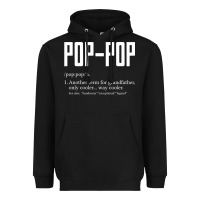 Black Pop Pop Gifts Grandpa Fathers Day Pop-Pop Heavyweight Hoodie - SnappyArt