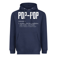 Navy Pop Pop Gifts Grandpa Fathers Day Pop-Pop Heavyweight Hoodie - SnappyArt