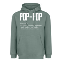 Sage Pop Pop Gifts Grandpa Fathers Day Pop-Pop Heavyweight Hoodie - SnappyArt