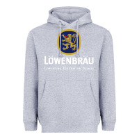 Heather Grey lowenbrau Heavyweight Hoodie - SnappyArt