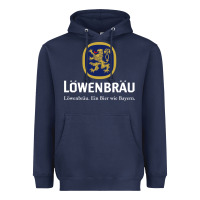 Navy lowenbrau Heavyweight Hoodie - SnappyArt