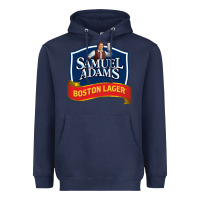 Navy samuel adams Heavyweight Hoodie - SnappyArt