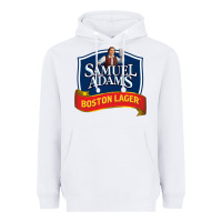 White samuel adams Heavyweight Hoodie - SnappyArt