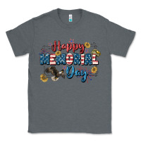 Charcoal Heather Happy memorial day 4th of july Classic Tee - CowGirlArtShop