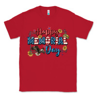 Red Happy memorial day 4th of july Classic Tee - CowGirlArtShop