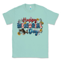 Seafoam Happy memorial day 4th of july Classic Tee - CowGirlArtShop