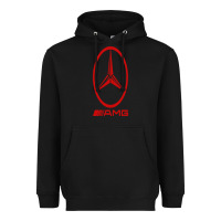 Black amg Heavyweight Hoodie - SnappyArt
