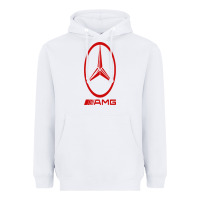 White amg Heavyweight Hoodie - SnappyArt