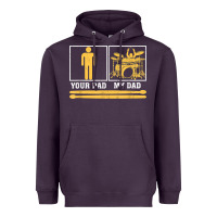 Plum mens my dad is a drummer your dad not drum player father's day t shirt Heavyweight Hoodie - SnappyArt
