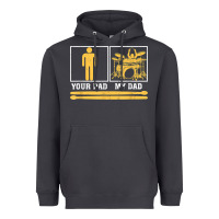 Smoke mens my dad is a drummer your dad not drum player father's day t shirt Heavyweight Hoodie - SnappyArt