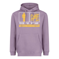 Lavender mens my dad is a drummer your dad not drum player father's day t shirt Heavyweight Hoodie - SnappyArt
