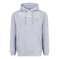 Heather Grey Purge And Purify Graphic Heavyweight Hoodie - SnappyArt