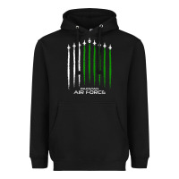 Black pakistan air force shirt   pakistani flag men women kids t shirt Heavyweight Hoodie - SnappyArt