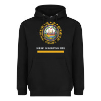 Black new hampshire state flag new Heavyweight Hoodie - SnappyArt