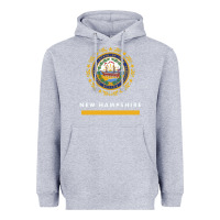 Heather Grey new hampshire state flag new Heavyweight Hoodie - SnappyArt