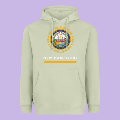 New Hampshire State Flag New Heavyweight Hoodie Designed By Snappyart