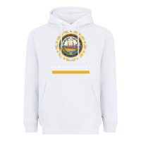 White new hampshire state flag new Heavyweight Hoodie - SnappyArt