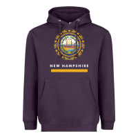 Plum new hampshire state flag new Heavyweight Hoodie - SnappyArt