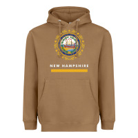 Toasted Coconut new hampshire state flag new Heavyweight Hoodie - SnappyArt