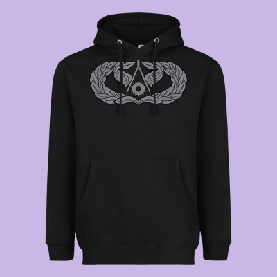 Air Force Civil Engineer Badge Heavyweight Hoodie Designed By Snappyart