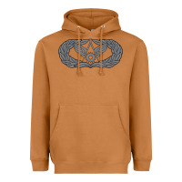 Meerkat Air Force Civil Engineer Badge Heavyweight Hoodie - SnappyArt