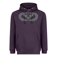 Plum Air Force Civil Engineer Badge Heavyweight Hoodie - SnappyArt