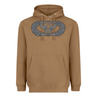 Toasted Coconut Air Force Civil Engineer Badge Heavyweight Hoodie - SnappyArt