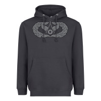 Smoke Air Force Civil Engineer Badge Heavyweight Hoodie - SnappyArt