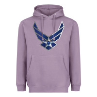 Lavender US Air Force USAF Heavyweight Hoodie - SnappyArt