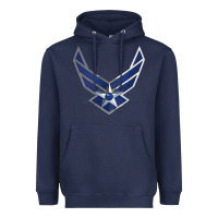 Navy US Air Force USAF Heavyweight Hoodie - SnappyArt