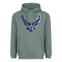 Sage US Air Force USAF Heavyweight Hoodie - SnappyArt