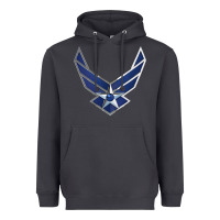 Smoke US Air Force USAF Heavyweight Hoodie - SnappyArt